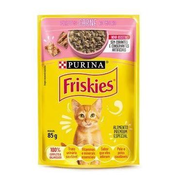 Imagem de Ração Úmida Friskies para Gatos Filhotes com Carne ao Molho - 85g - Ne