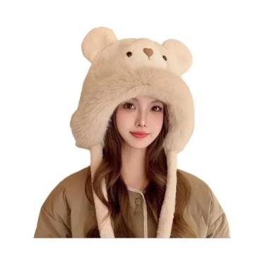 Imagem de Conjunto De Cachecol E Gorro Feminino 2 Em 1: Cachecol Quente De Inver