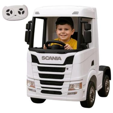 Imagem de Caminhão Truck Scania Elétrico 4x4 Zippy Toys 12V Controle Remoto