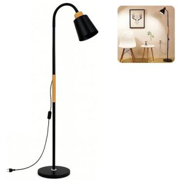 Imagem de Luminaria de Chao Abajur Articulado Estencivel Escritorio Quarto Sala 