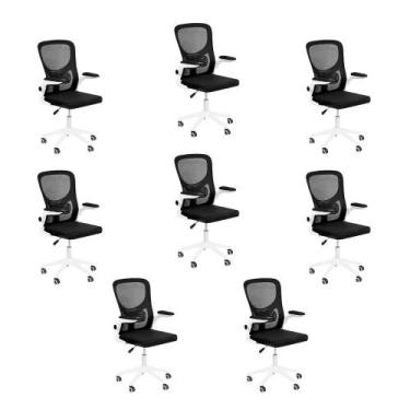 Imagem de Laraz, Kit 8 Cadeiras escritório rodizio office Bytes