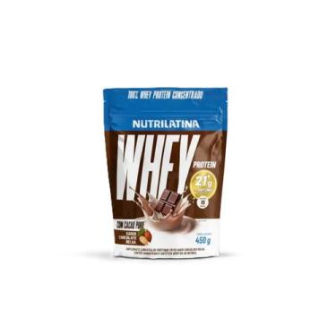 Imagem de 100% Whey Protein Concentrado 450g Nutrilatina Chocolate Sabor:Chocola