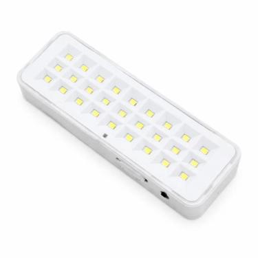 Imagem de Luminária De Emergência 30 LEDS 2W Bivolt Bateria até 6 horas Luz Bran