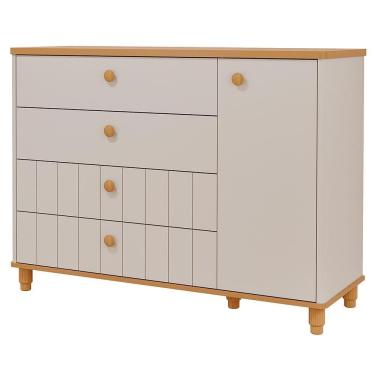 Imagem de Cômoda Infantil Cupcake 1 Porta e 4 Gavetas - Permóbili Baby