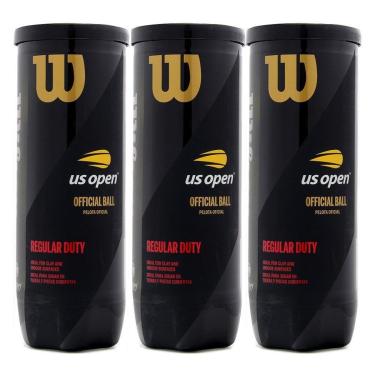 Imagem de Bola de Tênis Wilson US Open Regular Duty Saibro Pack com 3 Tubos-Unissex