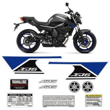 Imagem de Kit de Adesivos Logo Yamaha Xj6 2013/2014 Faixa do Tanque - SPORTINOX,