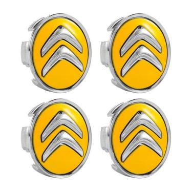 Imagem de Jogo Calotinha Meio de Roda Citroen Aircross C3 C4 Amarela - GFM