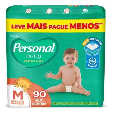 Imagem de Fralda Protect & Sec 90 Unidades Tamanho Médio Personal Baby