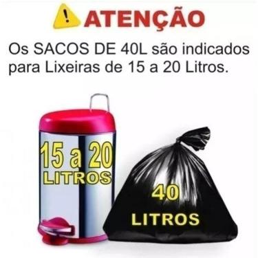 Imagem de Saco para Lixo 40 Litros Parede Dupla Micra 06 Preto Higipack