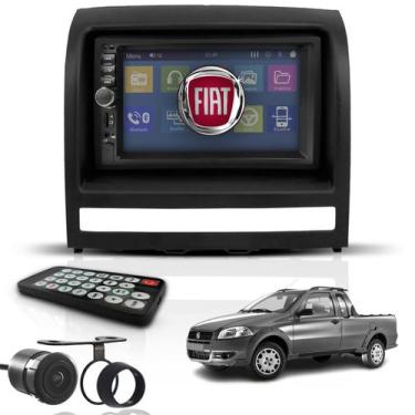 Imagem de Kit Central Multimídia Mp5 2 Din Bt Espelha Dvd Fiat Strada - First Op