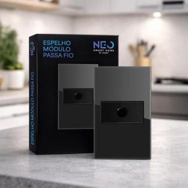 Imagem de Modulo Passa Fio Espelho 4X2 Preto Cod: 291991029 Neo Avant