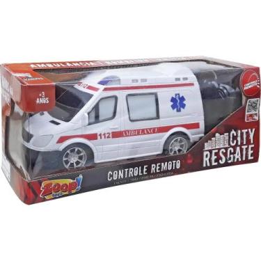 Imagem de Carro de Controle Remoto Ambulância City Resgate Zoop Toys ZP00232