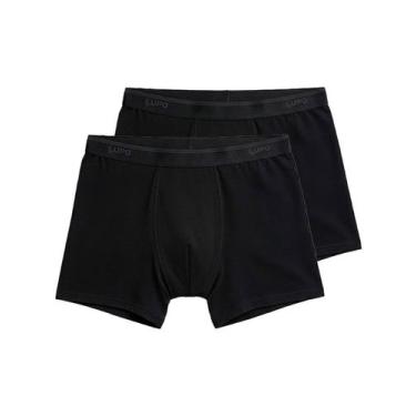 Imagem de Kit com 2 Cuecas Boxer Lupo 615-003, Preto, M