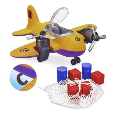 Imagem de Avião Explorer Time Amarelo e Roxo - Usual