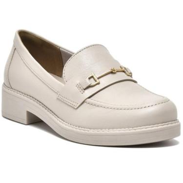 Imagem de Sapato Mocassim Loafer com Fivela Feminino Via Marte - 16902, Bege, 36