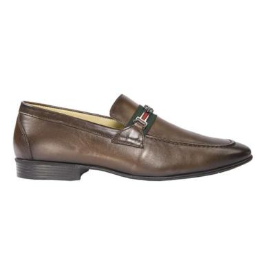Imagem de Mocassim Masculino Social em Couro Dark Brown - Cód: 84856 - Porto Fre