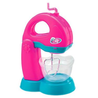 Imagem de Brinquedo Batedeira Le Chef Kit Cozinha Infantil Colorida Para Menina 