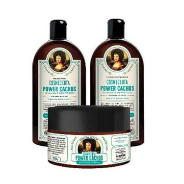 Imagem de Kit para Cabelos Cacheados ou Crespos COSMECEUTA Power Cachos Vegano S