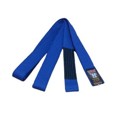 Imagem de Faixa Jiu Jitsu Azul Com Ponta Preta Padrão Shiroi, N3, Azul, Unissex