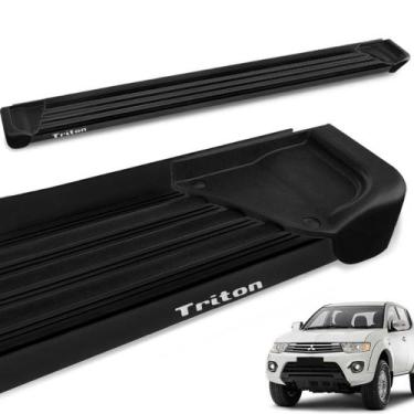Imagem de Estribo Lateral L200 Triton 2008 a 2018 Aluminio Preto A1 - Gtnox