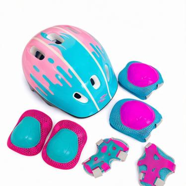 Imagem de Kit de Proteção Infantil Completo 7 Peças com Capacete Joelheiras Cotoveleiras e Munhequeiras Unitoys