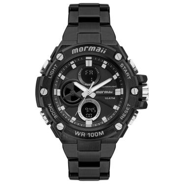 Imagem de Relógio Masculino Force MO8320AB-7P Analógico com Pulseira de Aço Resistente à Água Preto Mormaii