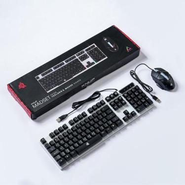 Imagem de Kit Teclado e Mouse Gamer Iluminação LED USB Knup KP-TE124