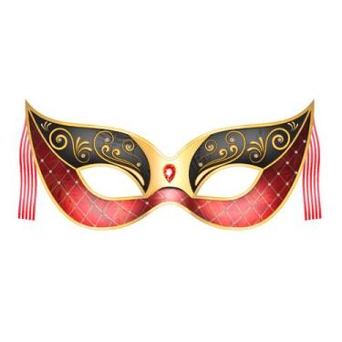 Imagem de Painel Eva Decorativo Carnaval 54 Cm Máscara c/ Franja - Piffer, Verme