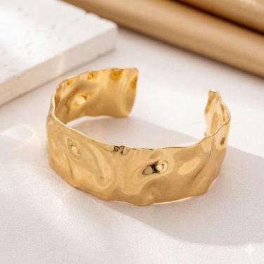 Imagem de Bracelete Feminino Bracelete Banhado em Ouro 14k Acessório Moderno Min