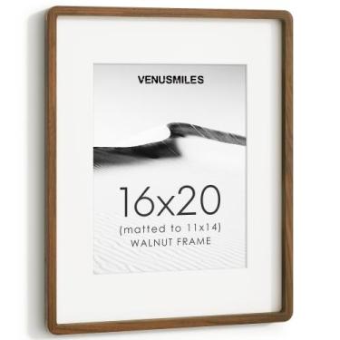Imagem de Porta-Retrato Venusmiles 40,6x50,8 cm em Madeira Nogueira com Vidro