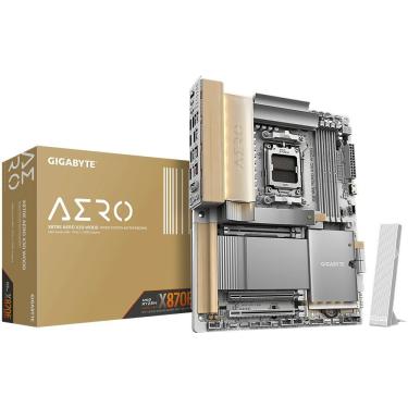 Imagem de Placa Mãe X870E AERO X3D Wood Socket AM5 DDR5 ATX PCIE 5.0 RGB Wi-Fi 6E M.2 4x SATA 6GB-s Amadeirado Gigabyte