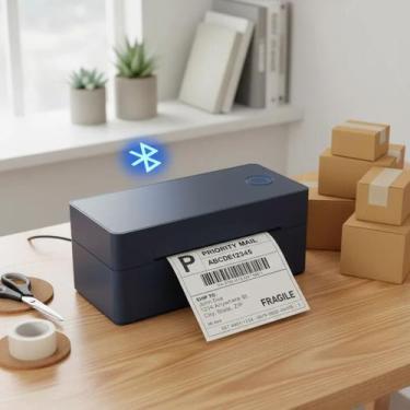 Imagem de Impressora Térmica Bluetooth USB 100x150 Etiquetas adesivas Magalu Eco