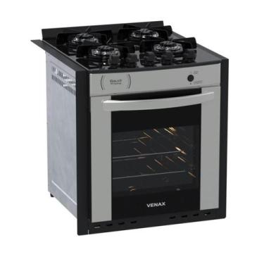 Imagem de Fogão de Embutir 4 Bocas Gaudi Prisma Vitreo a Gás GLP BL Inox - Venax