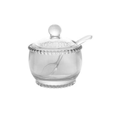 Imagem de Açucareiro Pearl com Colher e Tampa em Cristal Transparente Wolff