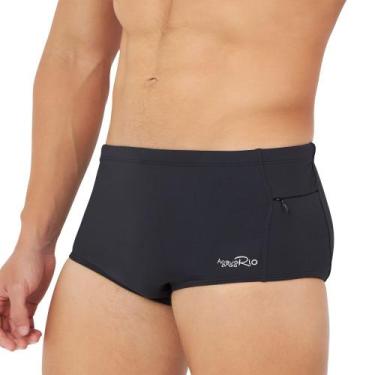 Imagem de Sunga Slip Masculina com Bolso e Zíper Acqua Rio 680.409, Dil012, Pret