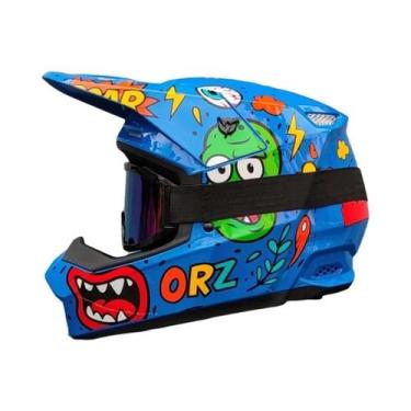 Imagem de Capacete De Motocicleta Off-Road Para Jovens Aprovado Pelo DOT Com Ócu