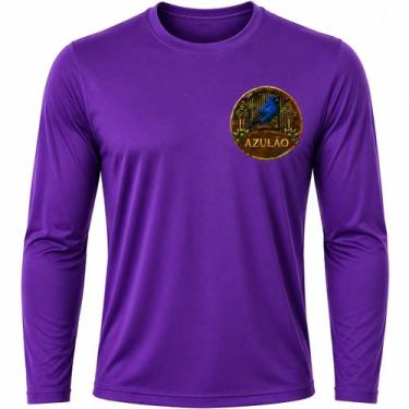 Imagem de Camisa Uv +50 Pássaro Azulão - Proteção Solar cor:RoxoTamanho:M - Gené