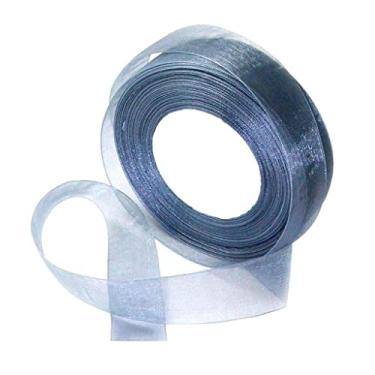 Imagem de shamjina de de de Poliéster de 50 Jardas E 25 Mm de Largura para Presentes de Casamento, Embrulhando Arcos E Faça Você, Cinza