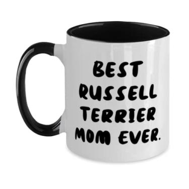Imagem de Caneca de dois tons para cães Love Russell Terrier, 325 ml, melhor mãe russell terrier de todos os tempos, presente para amantes de animais de estimação, presentes inspiradores de amigos