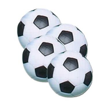 Imagem de Bola de futebol de pebol/futebol de gato gordo: 36 mm Tamanho regulável, preto/branco, pacote com 4