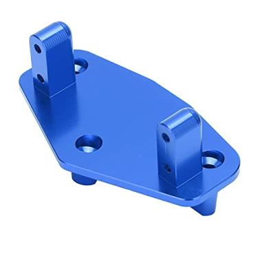 Imagem de SPYMINNPOO Suporte servo RC, base de fixação do motor de direção, suporte de montagem servo de liga de alumínio para LOSI LMT eixo sólido 1/8 RC peça de atualização de modificação de carro (azul)