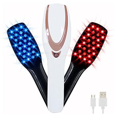 Imagem de Hlily Em 1 Elétrico Sem Fio Raio Infravermelho Crescimento Anti Queda De Cabelo Cuidados Com O Crescimento Do Cabelo Vibração Cabeça Massagem Pente Massageador