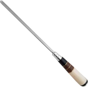 Imagem de Afiador Amolador Chaira Aço Inox 8mm Estriada Cozinha 35cm