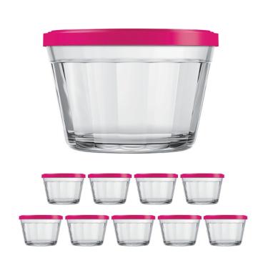 Imagem de Kit Pote Copo Americano C/Tampa Cor Sortida 350ml Nadir 9Un