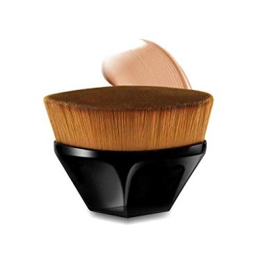 Imagem de Pincel para maquiagem de base sem vestígios, pincel para base de alta densidade sem costura, escova para maquiagem BB Cream, pó solto com caixa de armazenamento (preto)