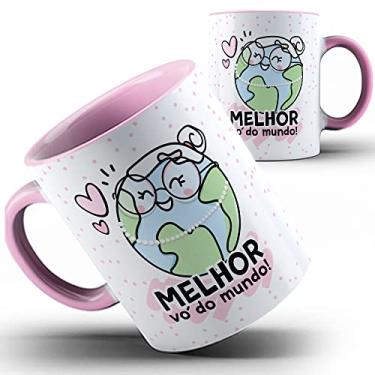 Imagem de Caneca rosa Melhor vó do mundo vovó