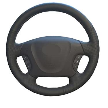 Imagem de MIVLA Cobertura de volante costurada à mão de couro, para Kia Magentis II 2005 2006 2007 2008 2009 2010 Acessórios interiores automotivos