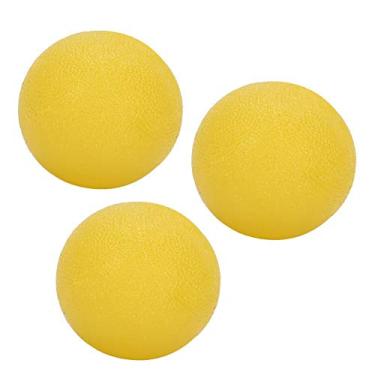 Imagem de Bolas de exercício de mão bola de mão tamanho pequeno handebol evita rigidez melhora a força (amarelo)