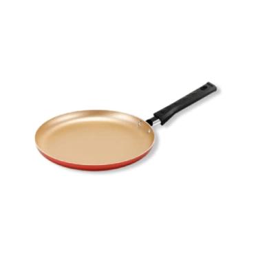 Imagem de Panquequeira 22cm Antiaderente Cereja com Dourado Não Gruda Panqueca Tapioca Crepioca Frigideira Topázio