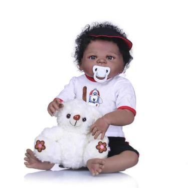 Boneca Bebe Sweetie Reborn(R) Urso Panda Silicone Doll- 48cm